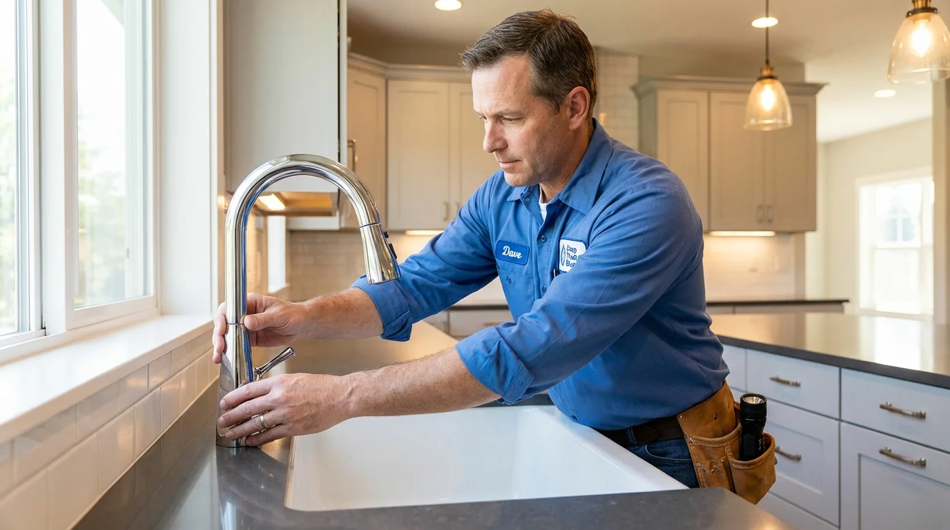 Kitchen faucet installation by Johns Plumbing LLC in Shallotte